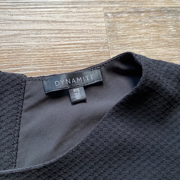 DYNAMITE | Black Peplum Sleeveless Blouse - Picture 3 of 3